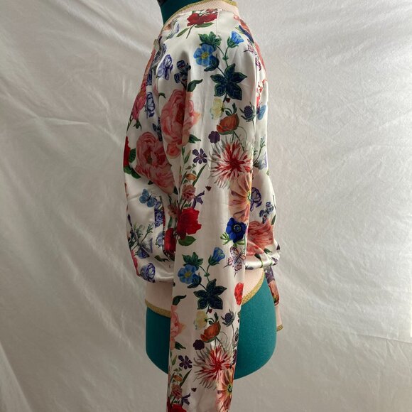 Girl's Nathalie Lete H&M floral bomber jacket Sz 14y+ - Picture 4 of 10